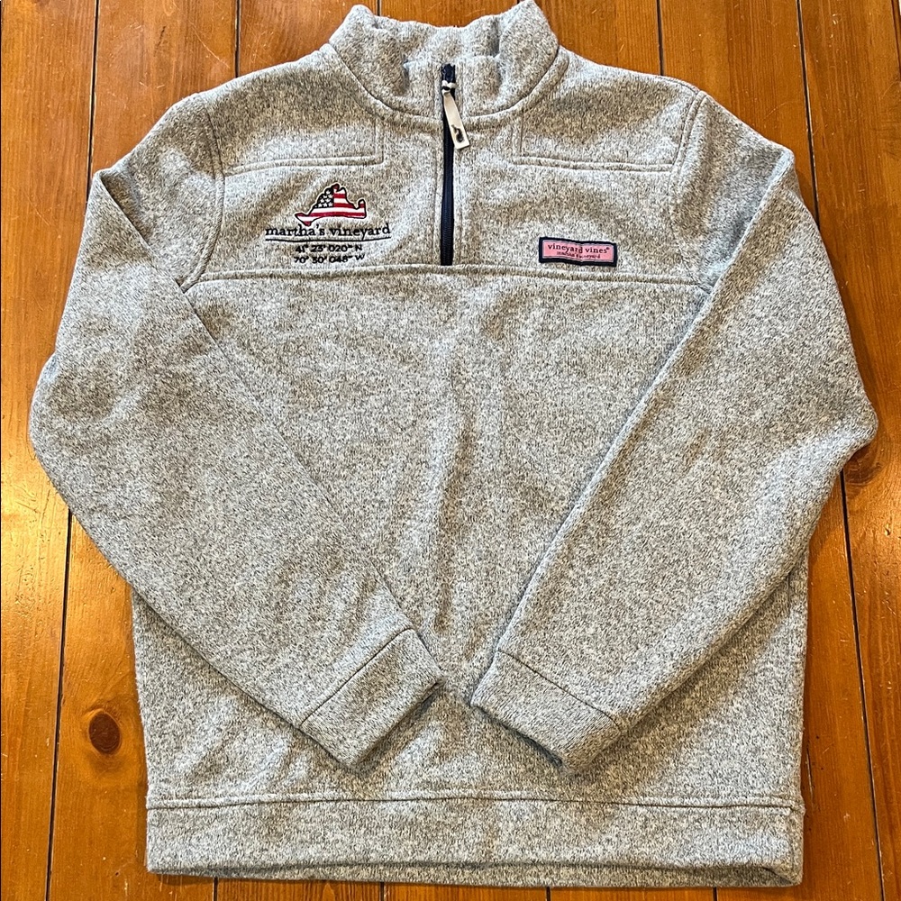 Vineyard Vines Vintage Grey Heather 1/4 Zip
Pullover MV Coordinates Logo Size S